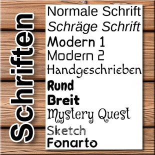 Wie stellen unterschiedliche Schriften zur Verfügung